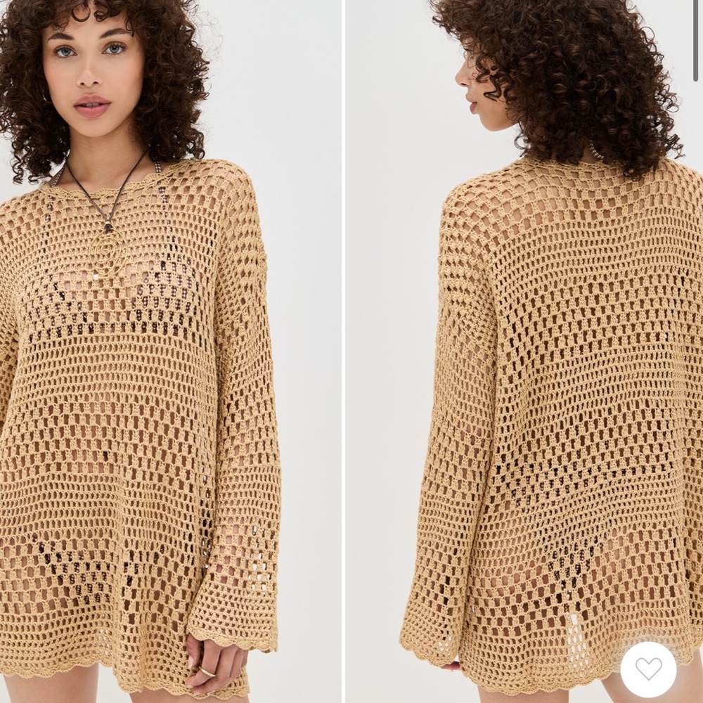 Mumu Tan Crochet Dress/Cover Up - Picture 3 of 3